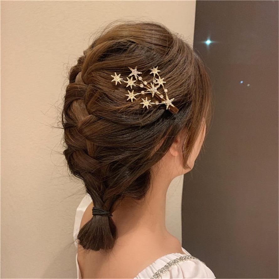 Star Hair Clips Gold & Silver