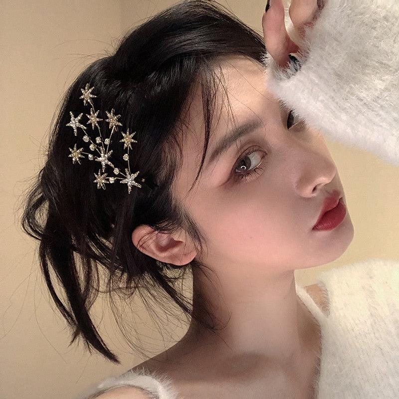 Star Hair Clips Gold & Silver