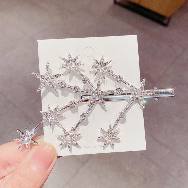 Star Hair Clips Gold & Silver