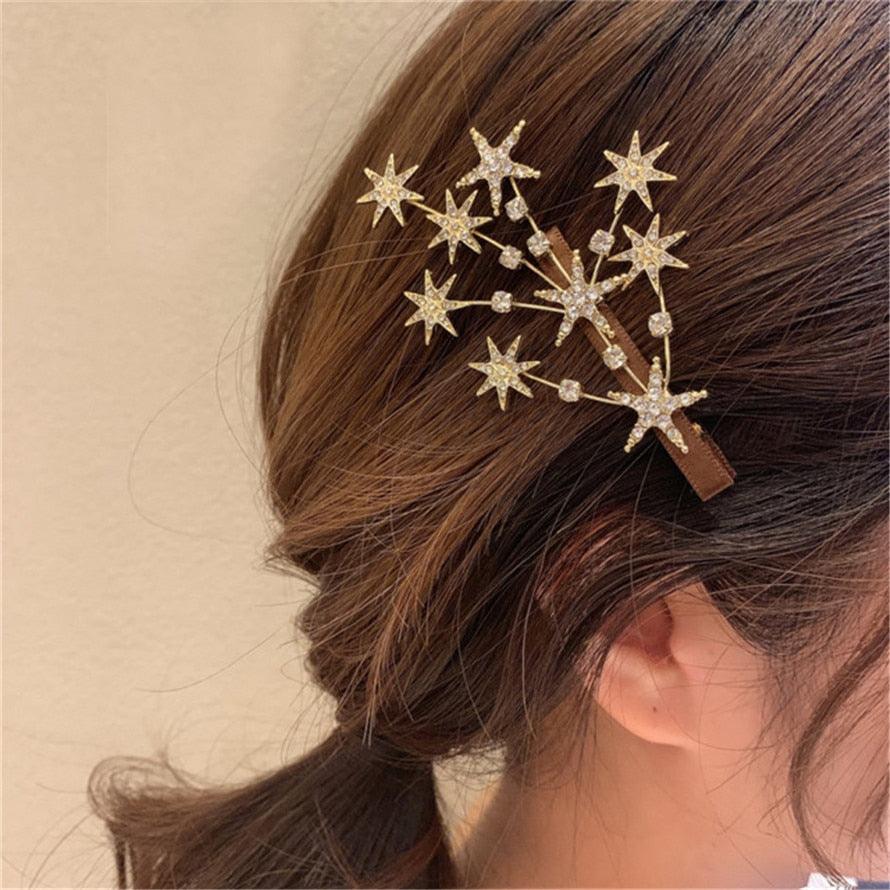 Star Hair Clips Gold & Silver