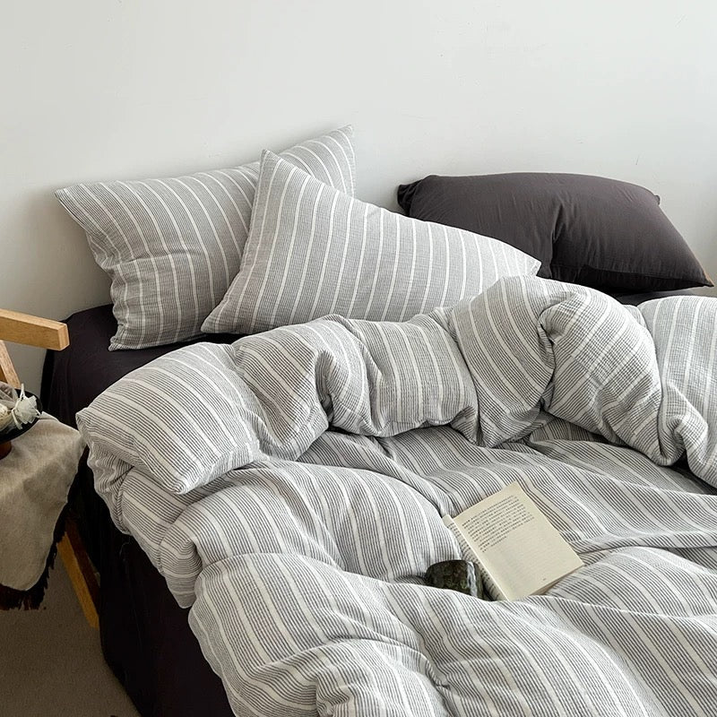 Coastal Blue Gingham Duvet Cover Set