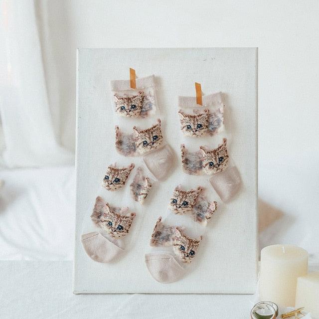 Sheer Botanical Garden Crew Socks