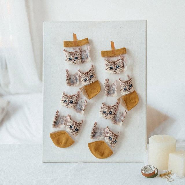 Sheer Botanical Garden Crew Socks