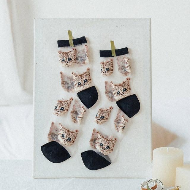 Sheer Botanical Garden Crew Socks