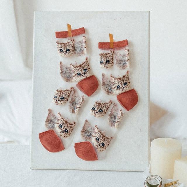 Sheer Botanical Garden Crew Socks