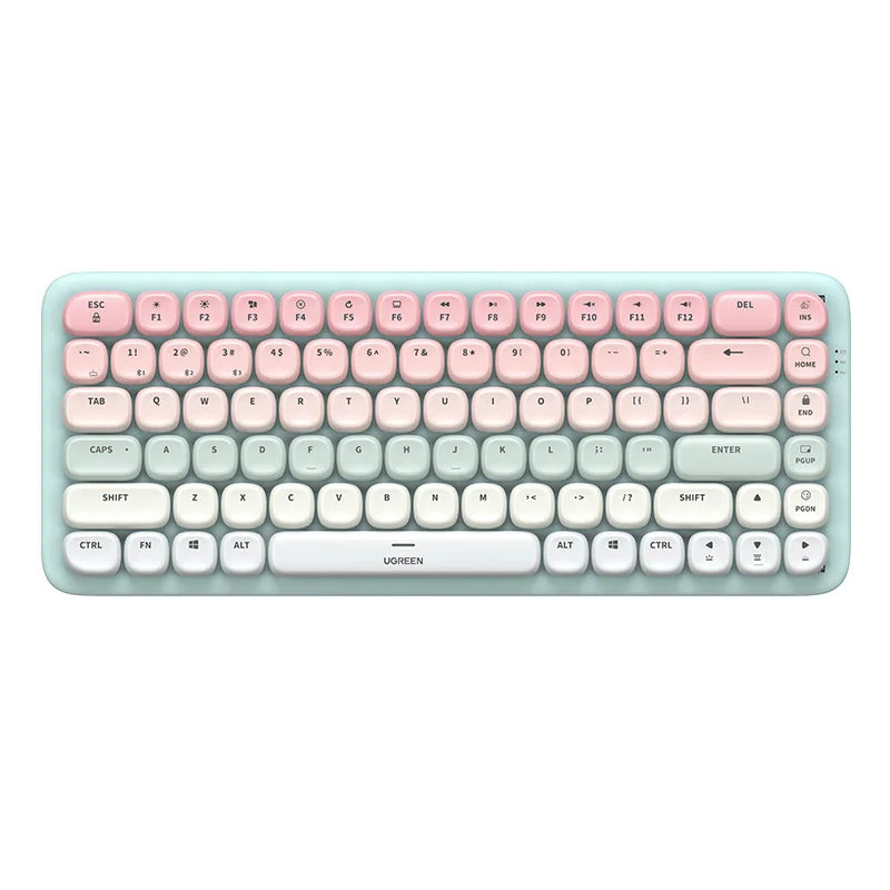 Clavier sans fil rose pastel et vert