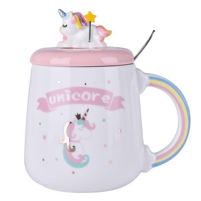 Mug Licorne avec couvercle et cuillère