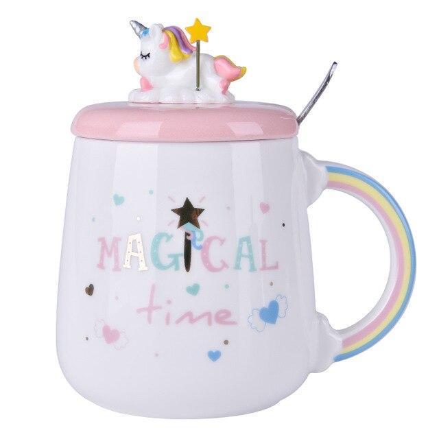 Mug Licorne avec couvercle et cuillère