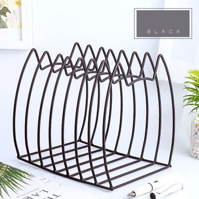 Organiseur de bureau en métal en forme de chat