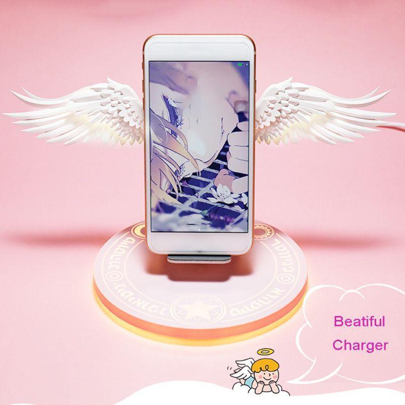 Chargeur sans fil LED Angel Wings