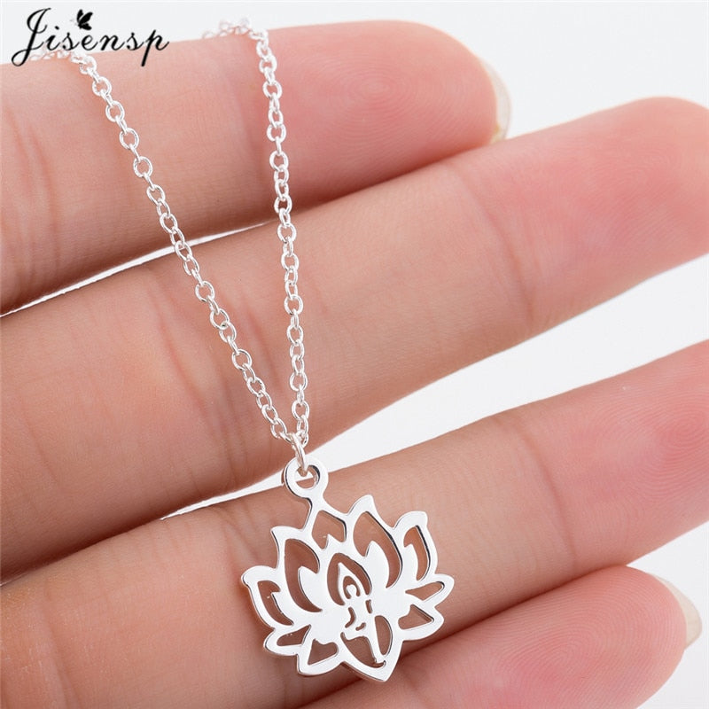 Collier pendentif fleur de lotus