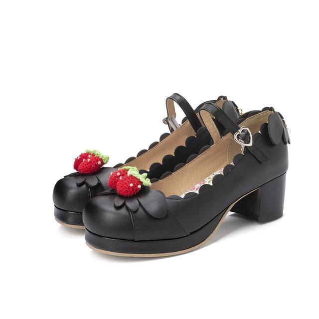 Chaussures Mary Jane Princesse Lolita Fraise