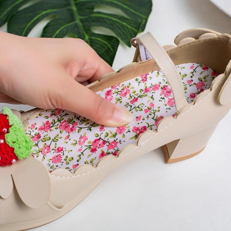 Chaussures Mary Jane Princesse Lolita Fraise