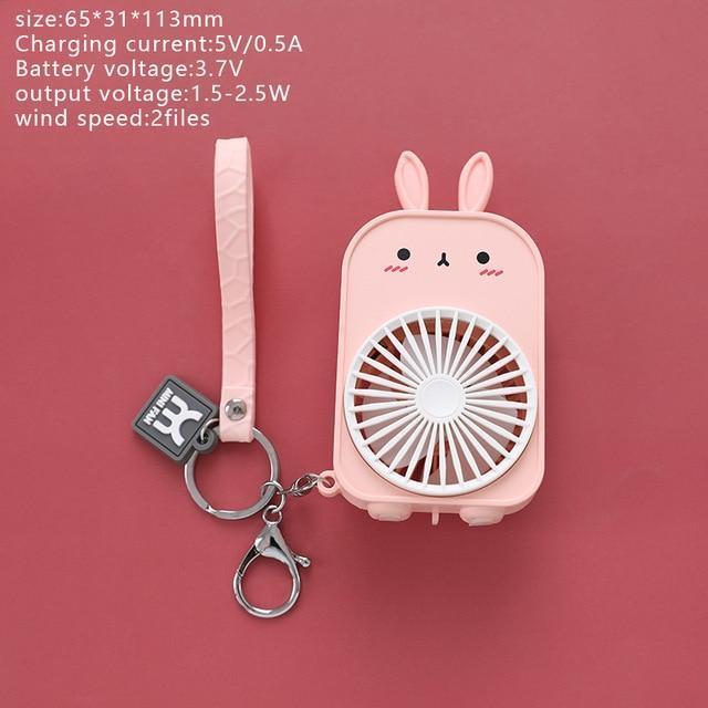 Abanico de bolsillo de conejito kawaii