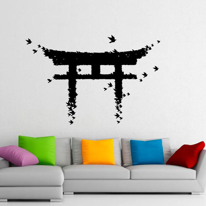 Calcomanía de vinilo para pared con la Puerta Torii