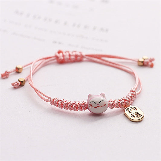 Pulsera del gato de la suerte