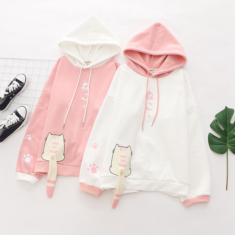 Cute Cat Tail Hoodie