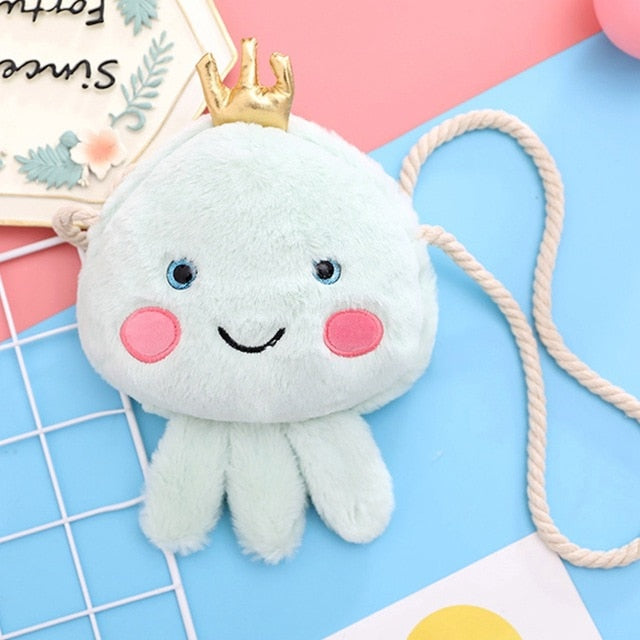 Monedero de peluche de medusa
