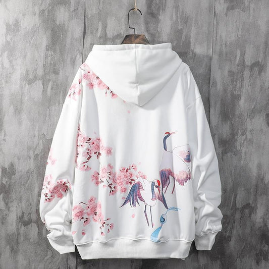 Sudadera con capucha Sakura Crane