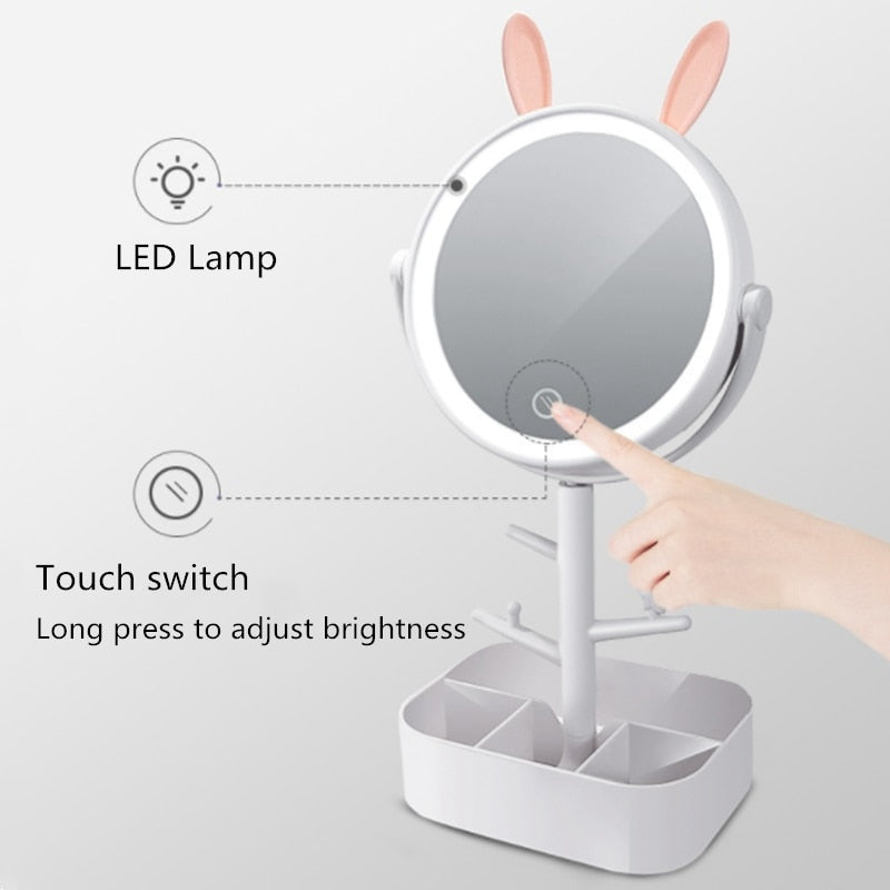 Lampe miroir de courtoisie Kawaii