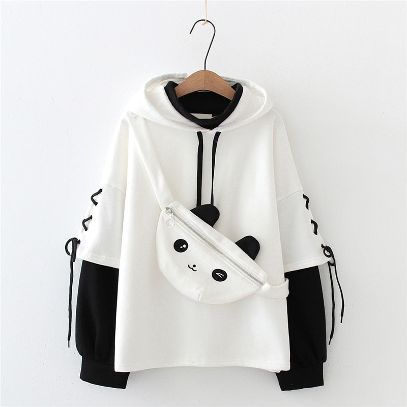 Sudadera con capucha de panda kawaii