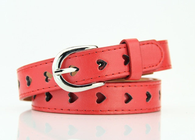 Heart-Shaped Eyelet Waist Belt