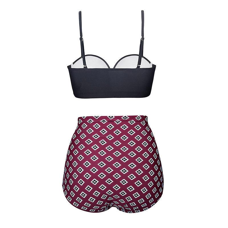 Vintage Polka Dot Push-Up High Waist Bikini