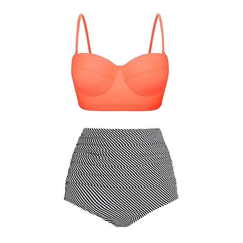 Vintage Polka Dot Push-Up High Waist Bikini