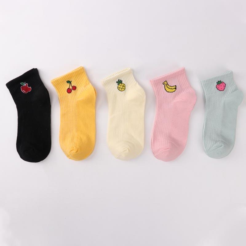 Kawaii Heart & Cat 5-Pair No-Show Sock Set