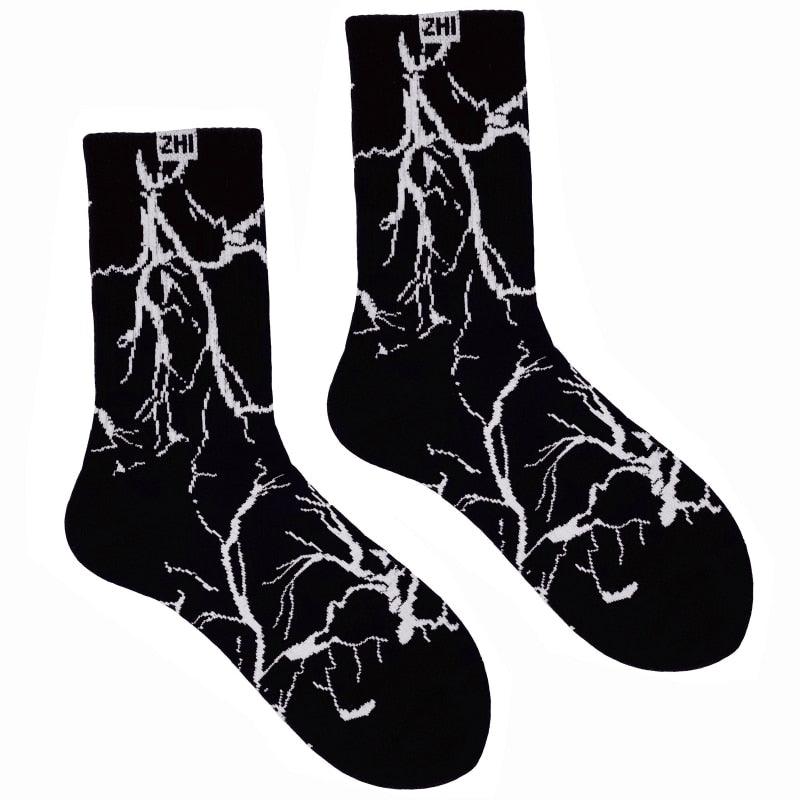 Lightning Bolt Street Crew Socks