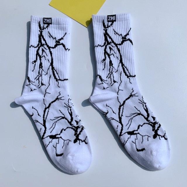 Lightning Bolt Street Crew Socks
