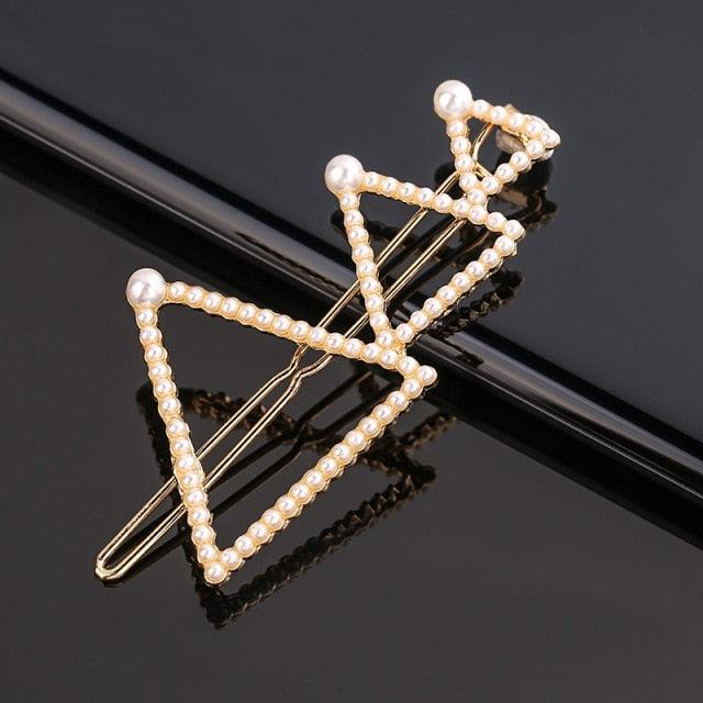 Pearl Hair Clips — Star & Round