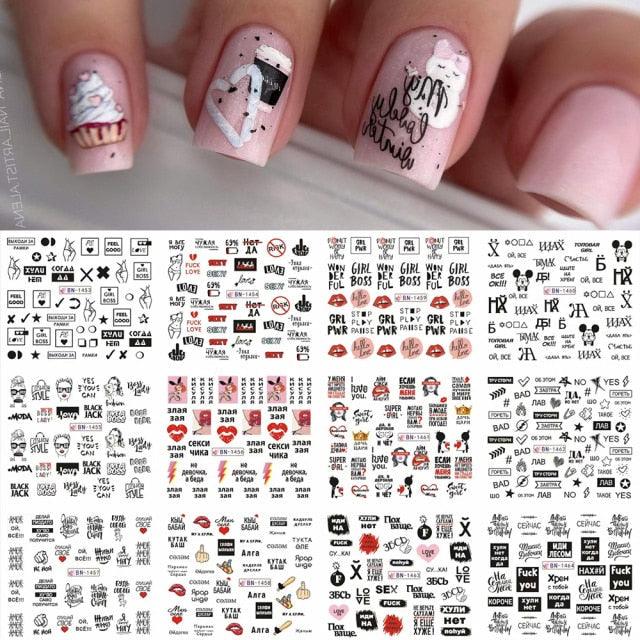 Kawaii Fruit Water Transfer Nail Stickers