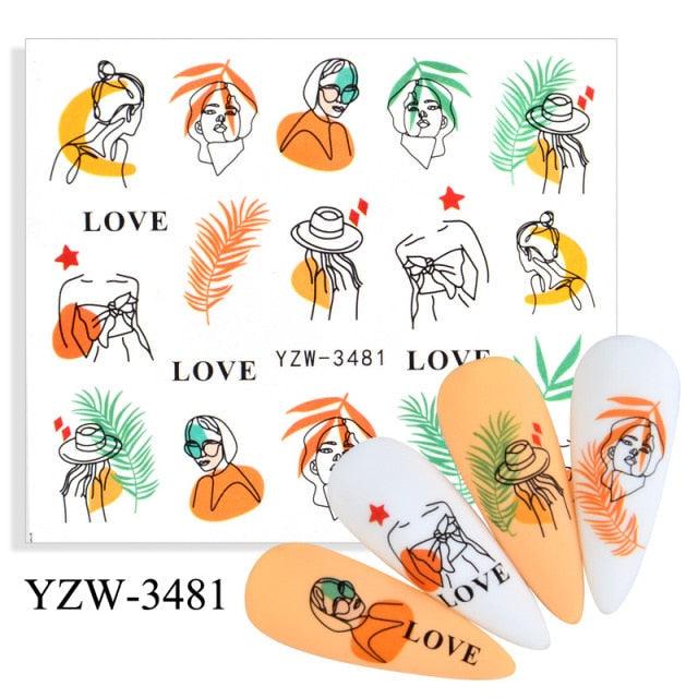 Kawaii Fruit Water Transfer Nail Stickers