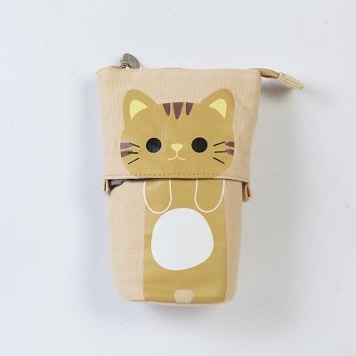 Trousse à crayons avec fermeture éclair en forme de chat