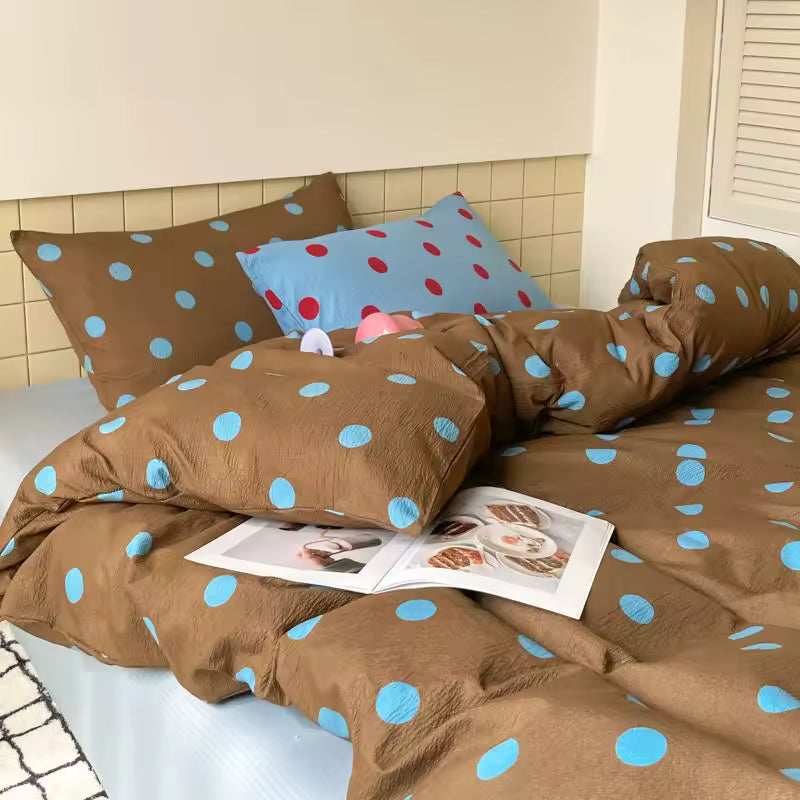 Preppy Polka Dot Duvet Cover Set