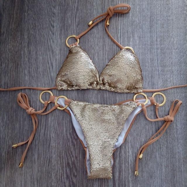 Sequin Micro Bikini Set