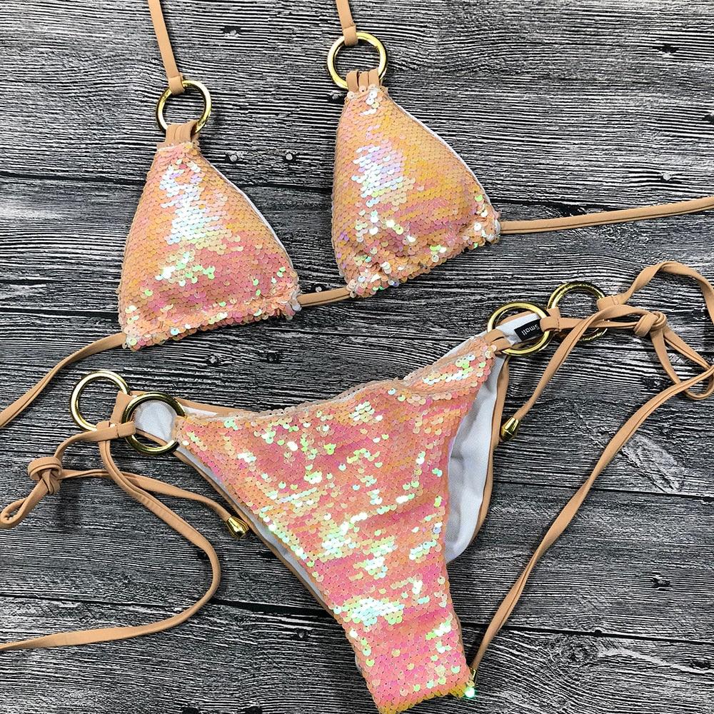 Sequin Micro Bikini Set