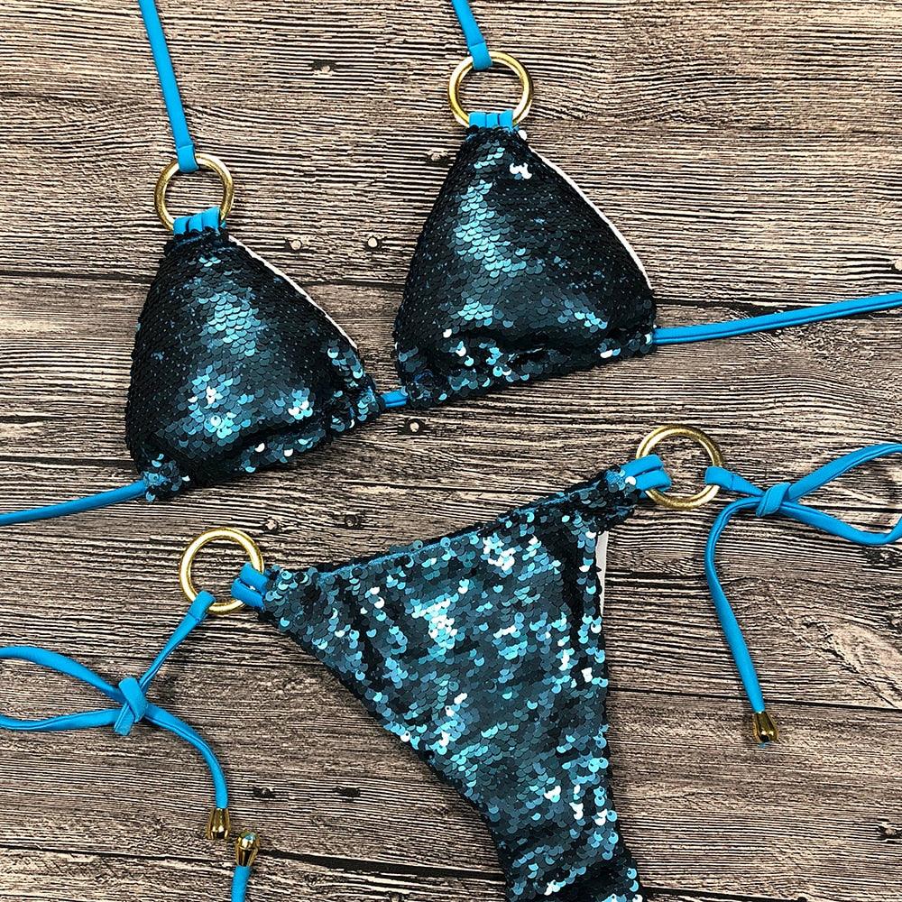 Sequin Micro Bikini Set