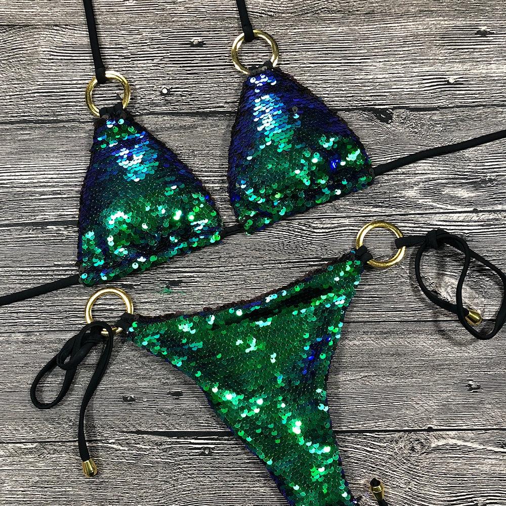 Sequin Micro Bikini Set