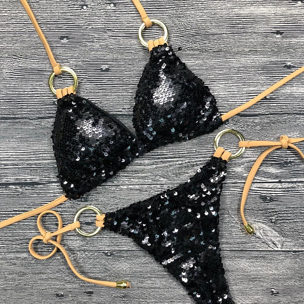 Sequin Micro Bikini Set