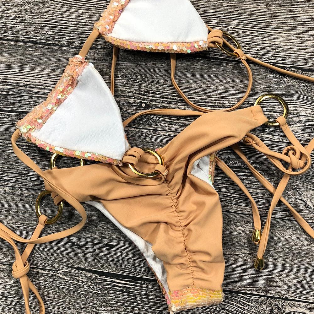 Sequin Micro Bikini Set
