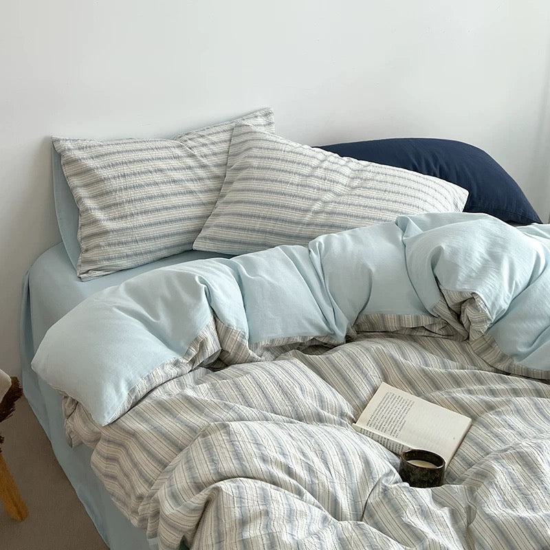 Brown Plaid Duvet Cover Set