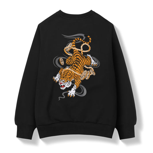 SW9017 Coin Tiger Embroidery Sweater