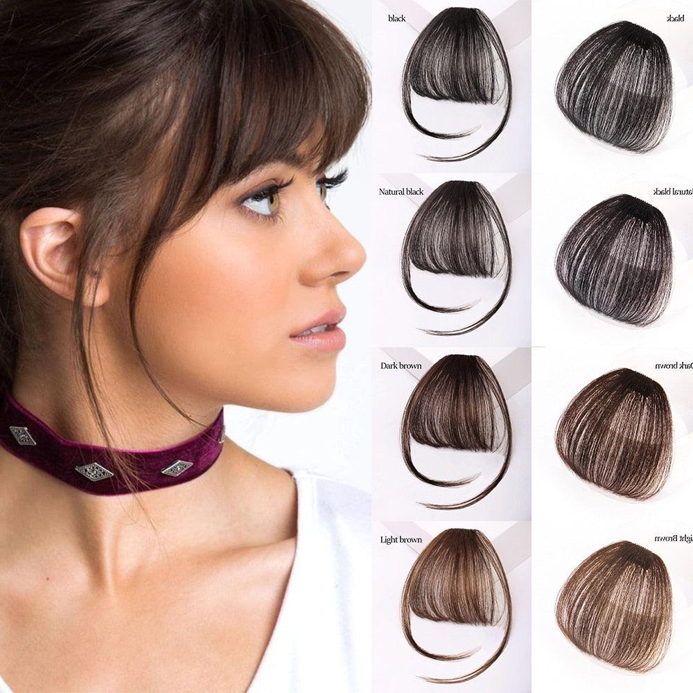 Air Bangs with Temple Hair Clip-In
