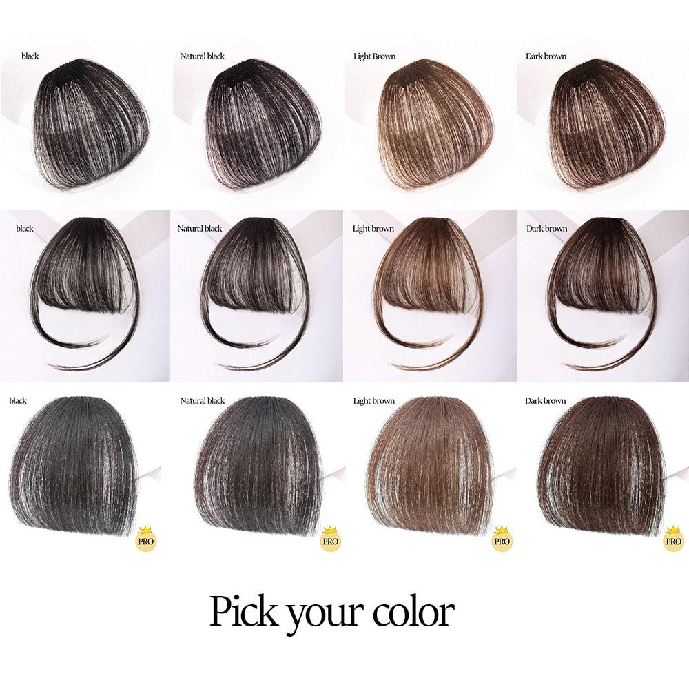 Air Bangs with Temple Hair Clip-In