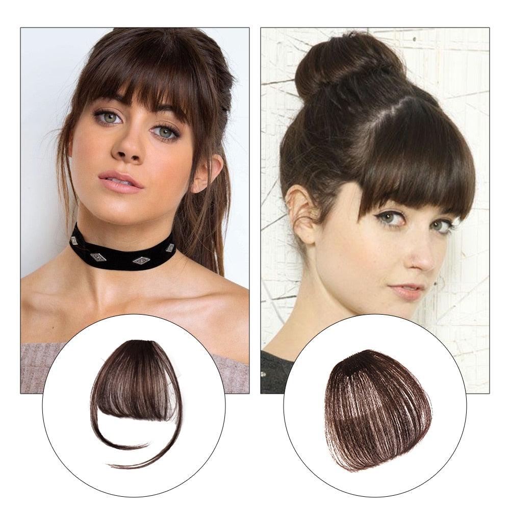 Air Bangs with Temple Hair Clip-In