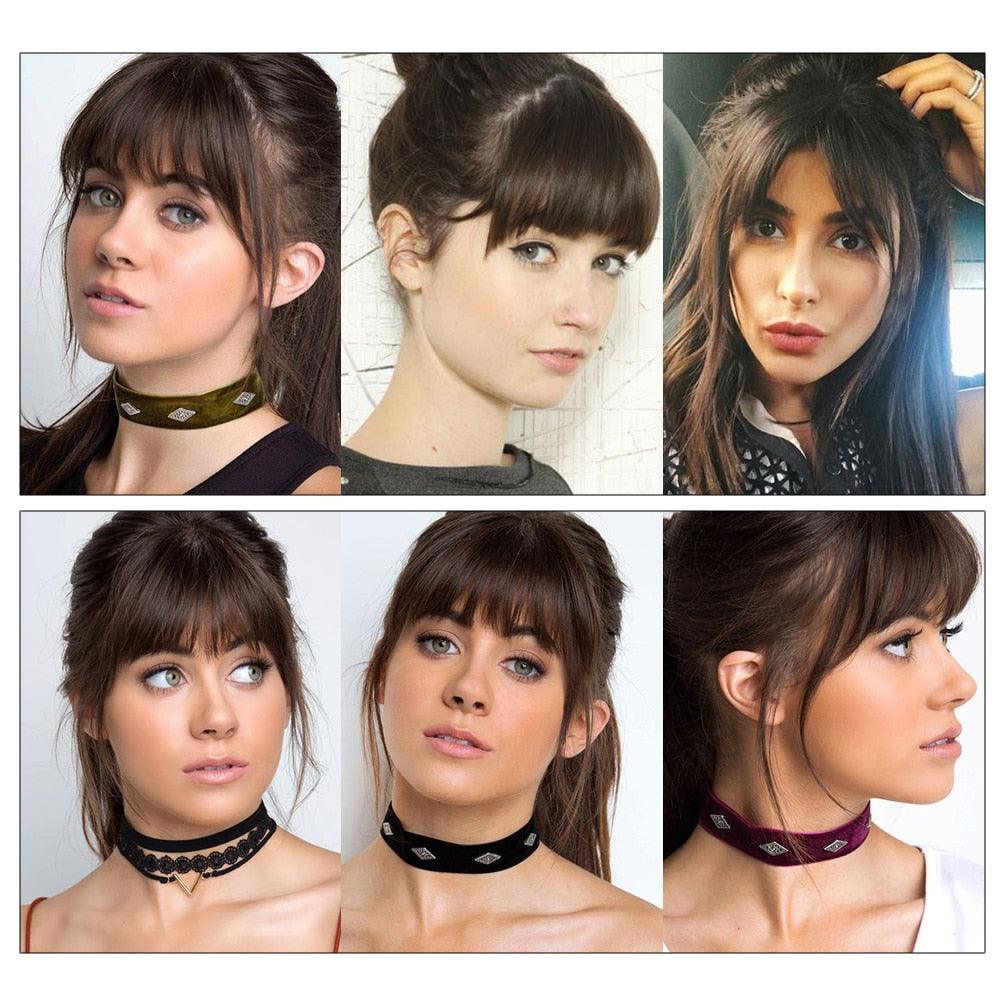 Air Bangs with Temple Hair Clip-In