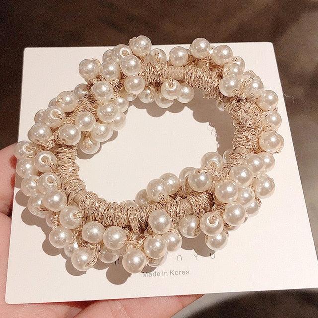 Korean Pearl Hair Ties Scrunchies