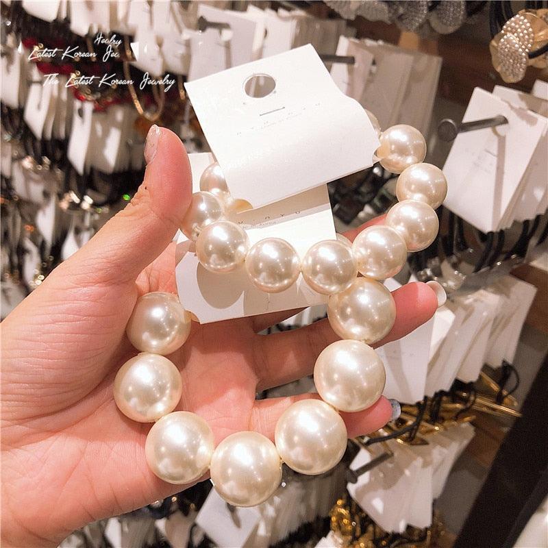 Korean Pearl Hair Ties Scrunchies